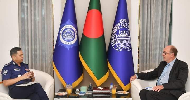 আইজিপির সাথে জাতিসংঘের মানবাধিকার বিষয়ক হাই কমিশনারের কার্যালয়ের প্রতিনিধিদলের সাক্ষাৎ