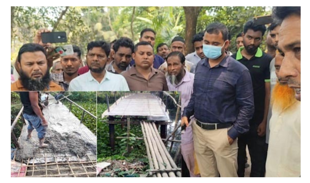 বরিশালের ব্রীজ নির্মানে রডের পরিবর্তে বাশঁ, সত্যতা পেয়েছে প্রশাসন
